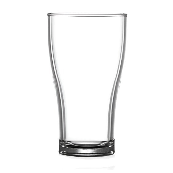 Clear Reusable Viking Plastic Pint Glass 568ml - Nucleated Polycarbonate CE/CA Stamped to Rim