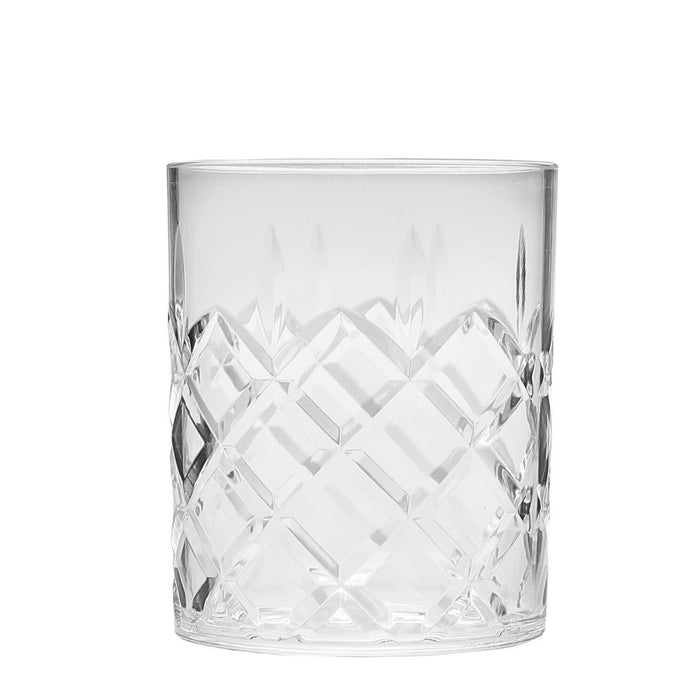 Reusable Plastic Kristal Rocks Tumbler Glass 340ml - Polycarbonate