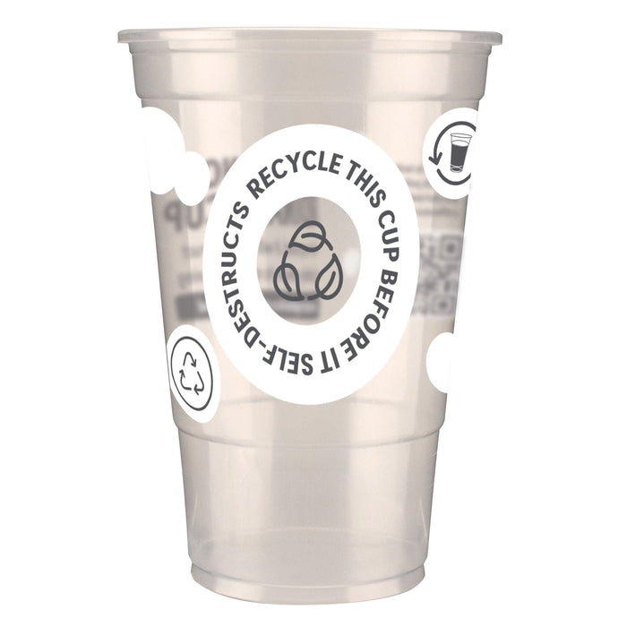 Printed TWOinONE Flexy 'Self Destructing' Pint Glass - Polypropylene - 570ml to Brim - CE Stamped