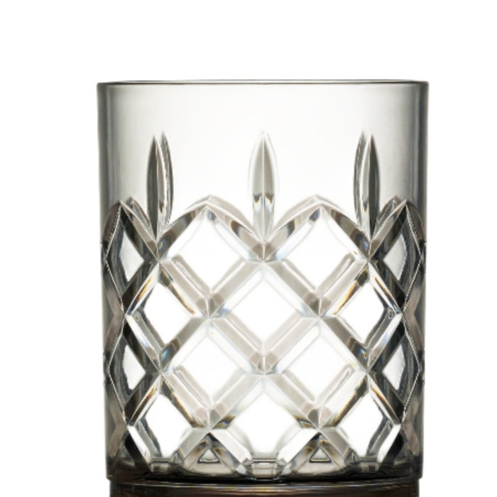 Clear Reusable Plastic Kristal Rocks Tumbler Glass 340ml - Polycarbonate