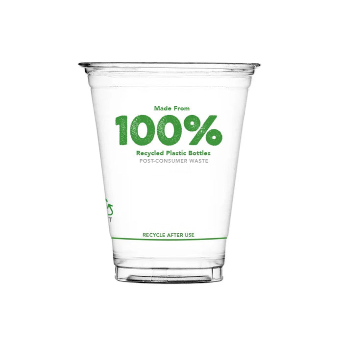 Clear 100% Recycled Plastic Half Pint Glass 284ml - RPET CE Stamped to Rim