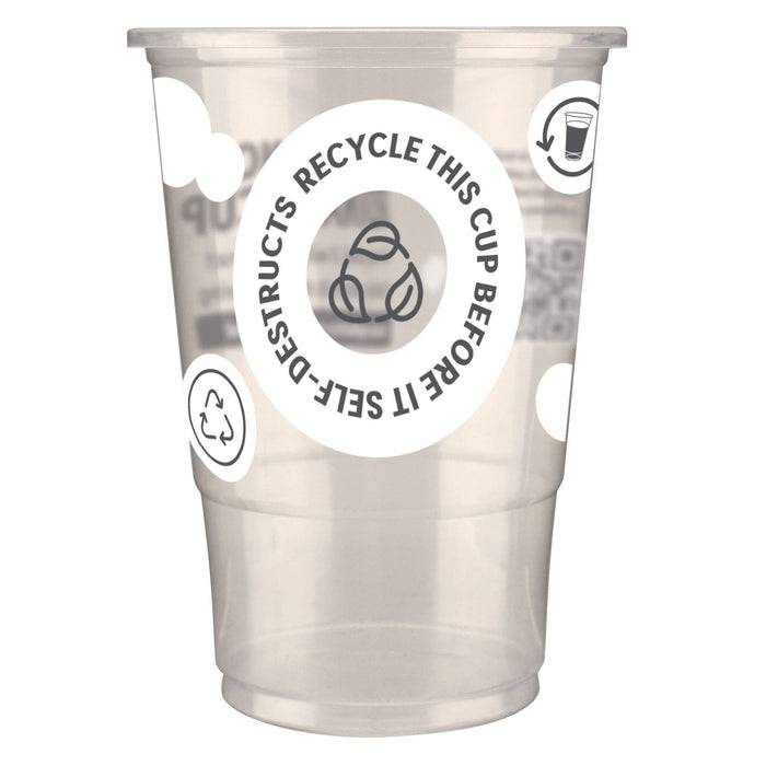 Printed TWOinONE Flexy 'Self Destructing' Half Pint Glass 284ml - Polypropylene CE Stamped To Rim