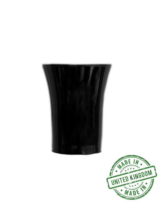 25ml Black Reusable Plastic Shot Glass - Polystyrene UKCA Stamped to Rim