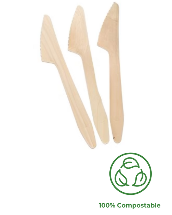Compostable Wooden Knife 165mm