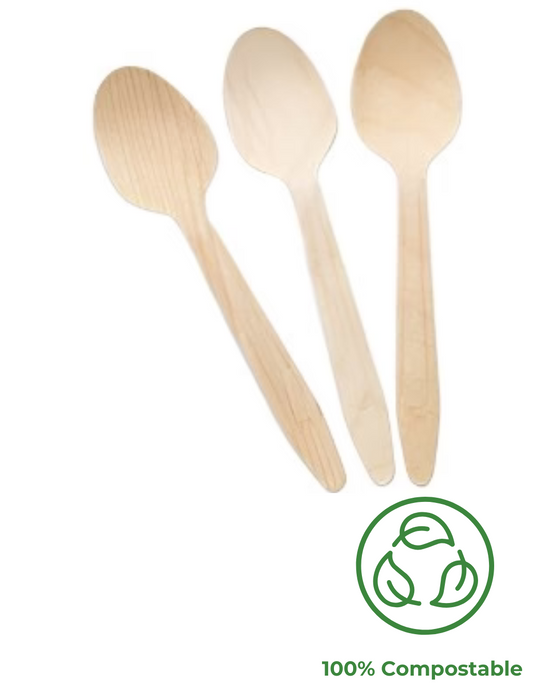 Compostable Wooden Spoon 165mm