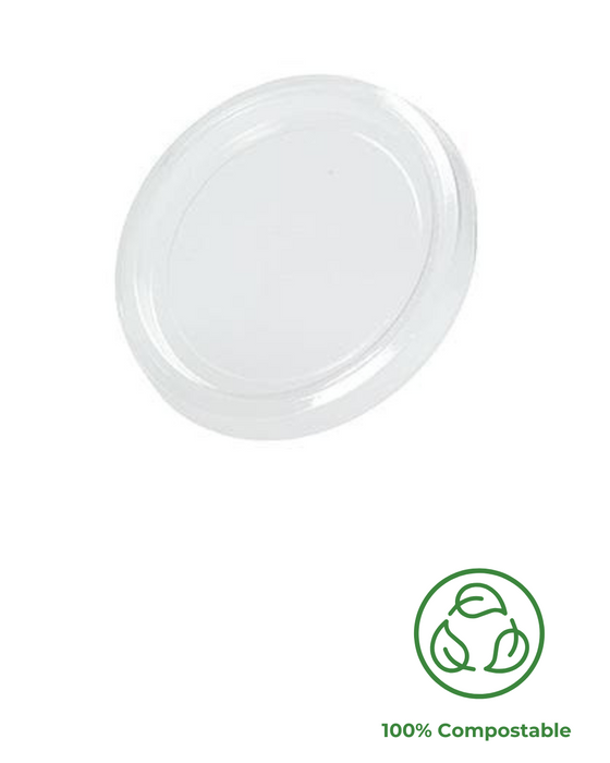 Clear Compostable Plastic Lid 73mm - to fit 57ml pot (I00610)