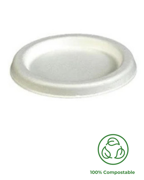 White Compostable Lid 70mm to fit Bpot02