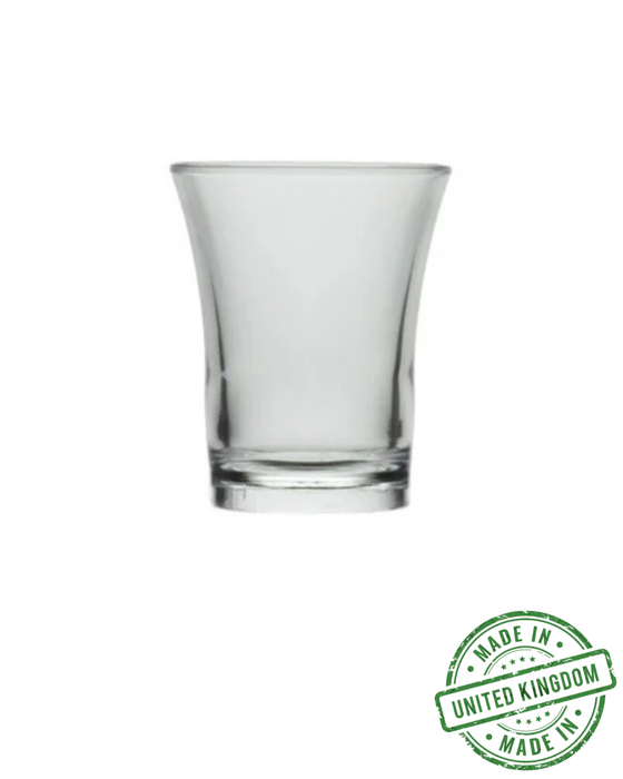 25ml Clear Reusable Plastic Shot Glass - Polystyrene UKCA Stamped to Rim