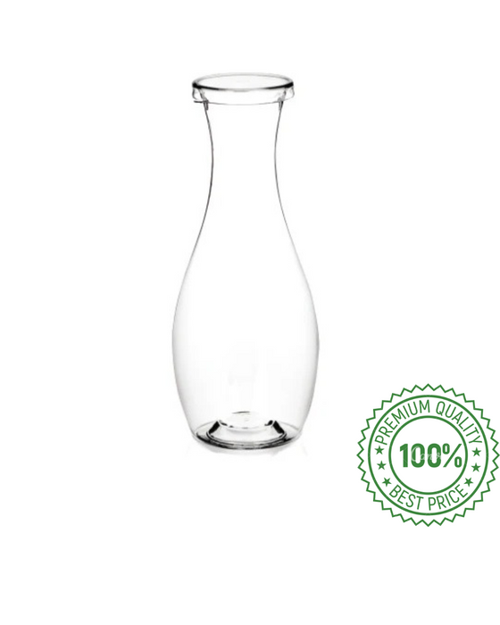 Clear Recyclable Plastic PET Wine Carafe 800ml
