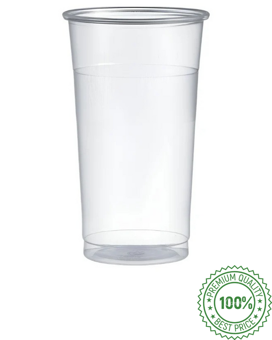 Clear Disposable Recyclable Plastic Tumbler/Hi Ball Glass 380ml - CE Marked 2/3rd of a Pint