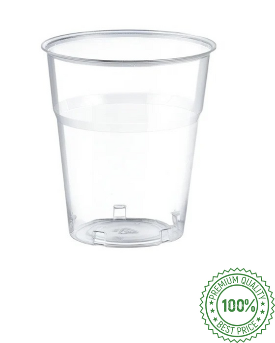 Clear Disposable Recyclable Plastic Tumbler Glass 195ml