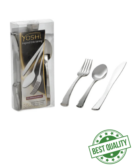 Silverlook Reusable Plastic Cutlery Set