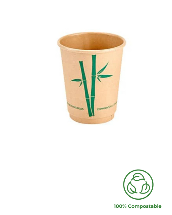 Compostable Bamboo Fibre Double Walled Cup 240ml