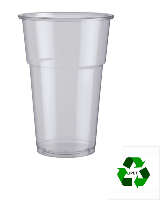 Clear Recyclable Plastic rPET Cup 400ml