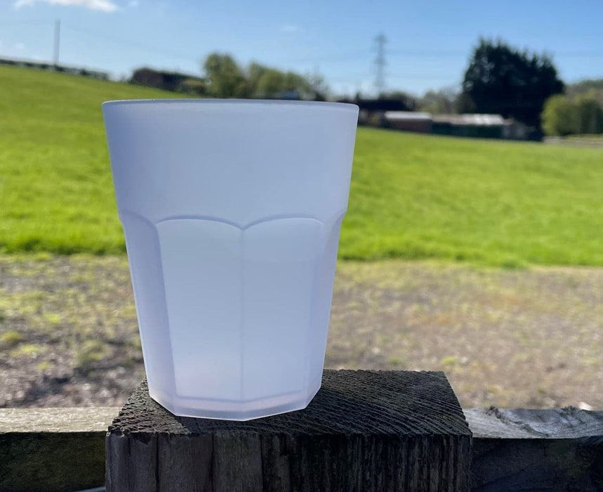 Scratch Proof Frosted Reusable Plastic Tumbler 300ml- Polypropylene