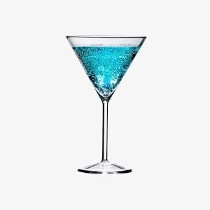 Clear Reusable Plastic Cocktail Glass 266ml - Polycarbonate