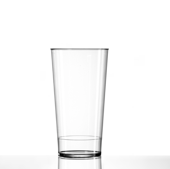 Clear Reusable Plastic Stacking Festival Pint Cup 568ml - Polycarbonate UKCA Stamped to Rim