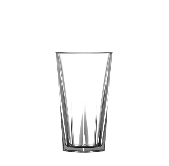 Clear Reusable Plastic Penthouse Hi-ball Glass 284ml - Nucleated Polycarbonate UKCA Stamped to Rim