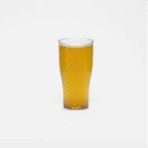 Clear Reusable Plastic Tulip Half Pint Glass 284ml - Crystal Polystyrene CE/CA Stamped to Rim