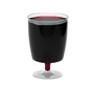 Clear Disposable Recyclable Plastic Wine Glass 220ml CE Marked to Line at 125 / 175 & 200ml