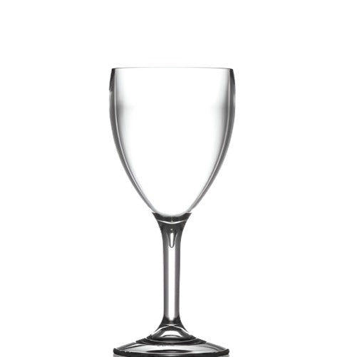 Clear Reusable Plastic Wine Glass 312.5ml - Polycarbonate