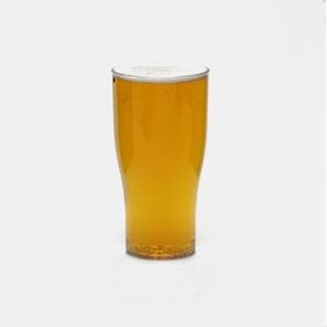 Clear Reusable Plastic Tulip Pint Glass 568ml - Crystal Polystyrene UKCA Stamped to Rim
