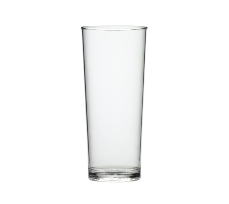 Clear Reusable Plastic Pint Glass 568ml - Nucleated Polycarbonate UKCA Stamped to Rim