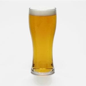 Clear Reusable Plastic Pilsner / Wheat Pint Glass 568ml- Polycarbonate UKCA Stamped to Rim