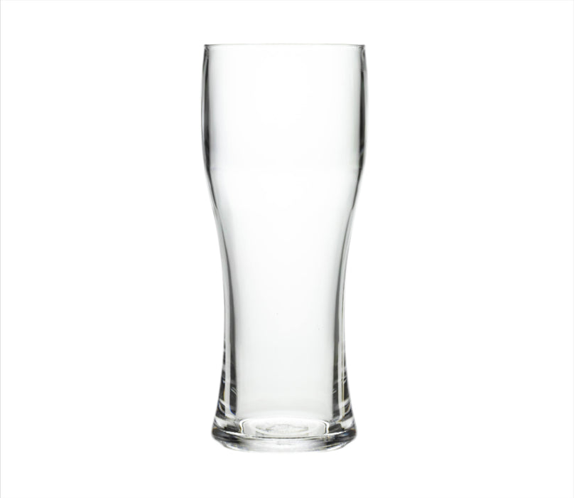 Clear Reusable Plastic Pilsner / Wheat Pint Glass 568ml- Polycarbonate UKCA Stamped to Rim