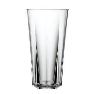 Clear Reusable Plastic Penthouse Pint Glass 568ml - Nucleated Polycarbonate UKCA Stamped to Rim