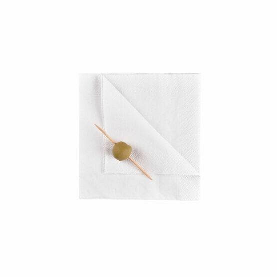 White Compostable 2 Ply White Cocktail Napkin 250mm - Paper