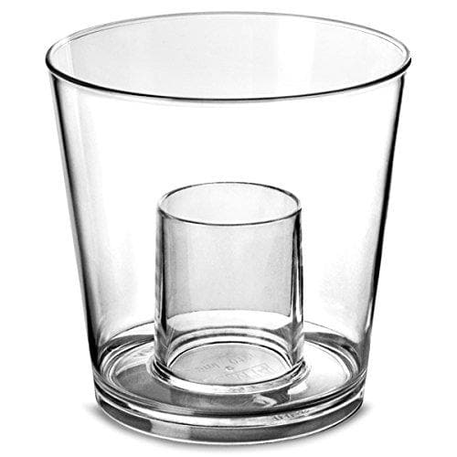 Clear Reusable Plastic Bomb Shot Glass 25ml - Polycarbonate UKCA Stamped