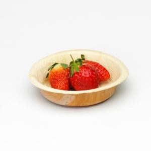 Compostable Round Dipping Bowl 120mm - Palm Leaf