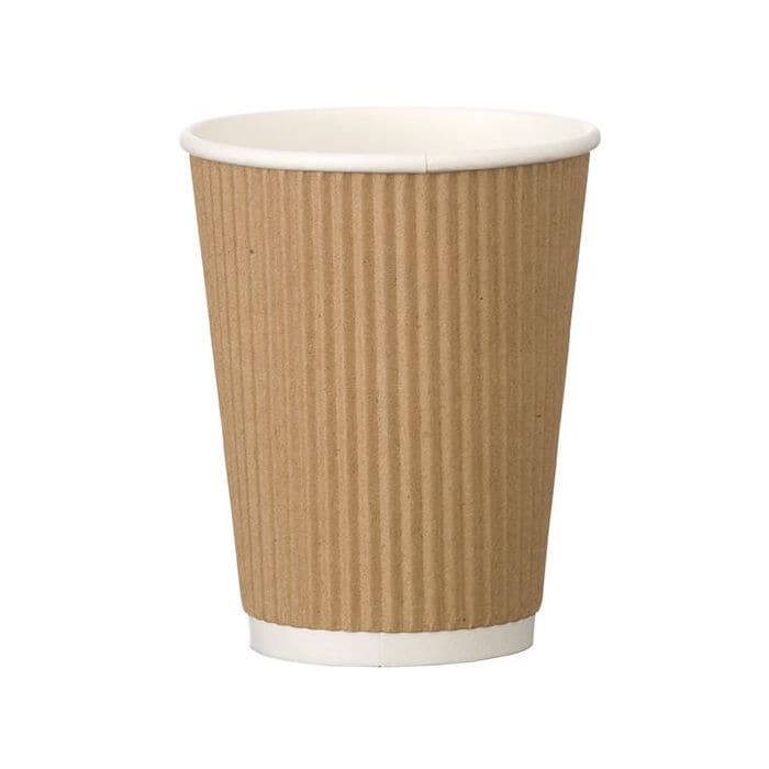Kraft Recyclable Ripple Cup 240ml (Lid Sold Separately) - Paper