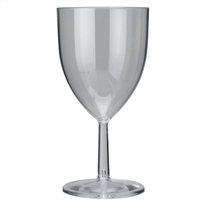 Clear Reusable Clarity Reusable Plastic Wine Glass 200ml - Crystal Polystyrene