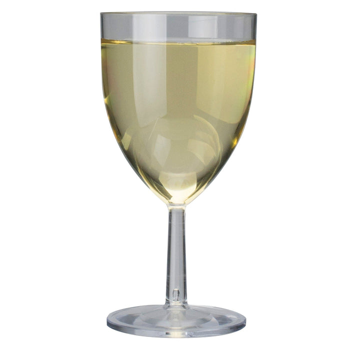 Clear Reusable Clarity Reusable Plastic Wine Glass 200ml - Crystal Polystyrene