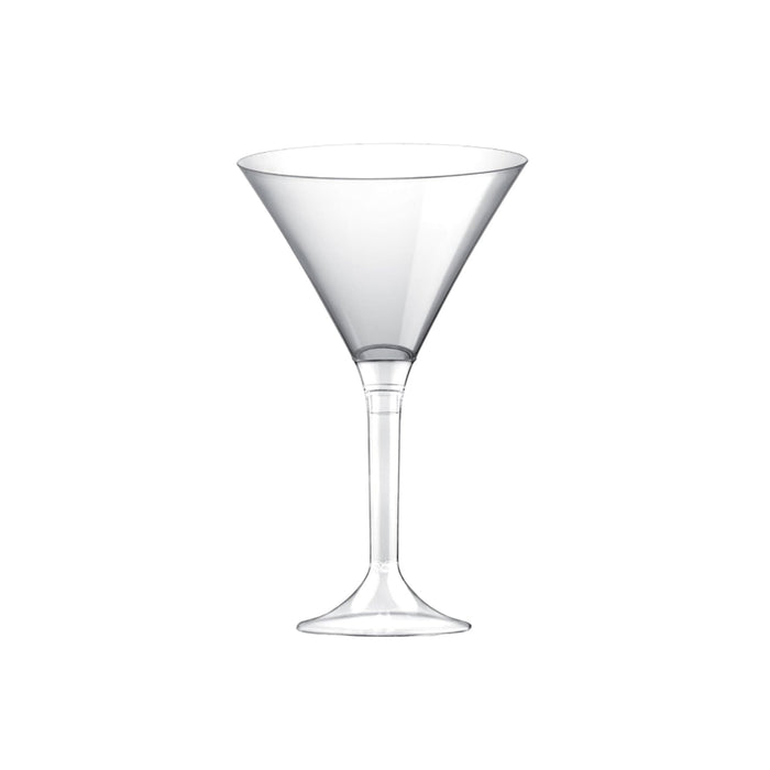 Clear Disposable Recyclable Plastic 2-Piece Cocktail Glass 185ml