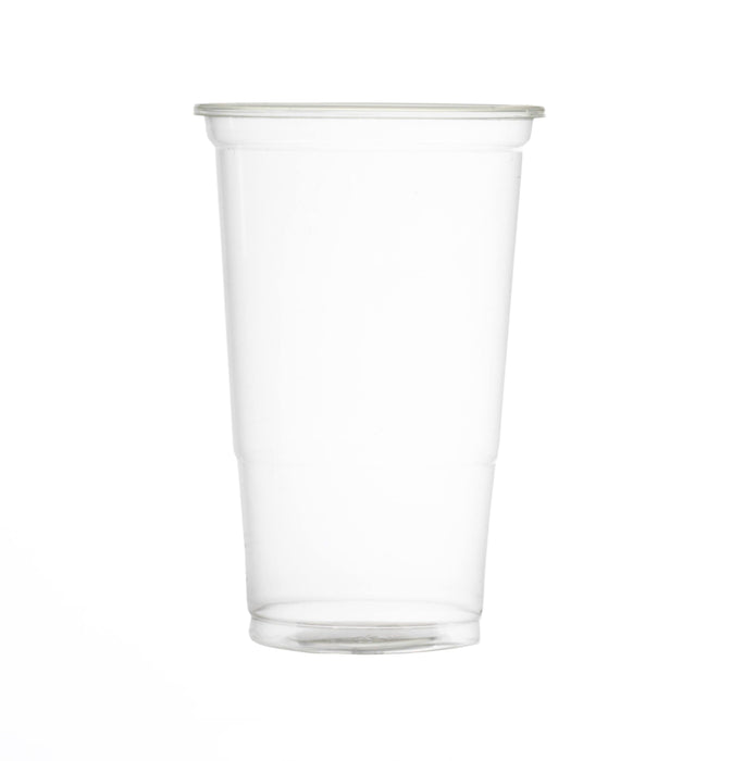 Clear Recyclable Plastic Pint Glass 615ml - RPET CE Capacity Marked to Line