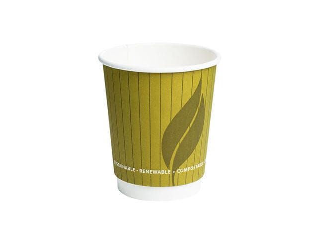 Compostable Double Walled Cup 227ml - Paper & PLA