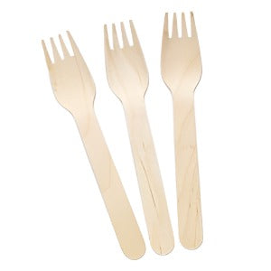 Compostable Wooden Fork 165mm - Wood