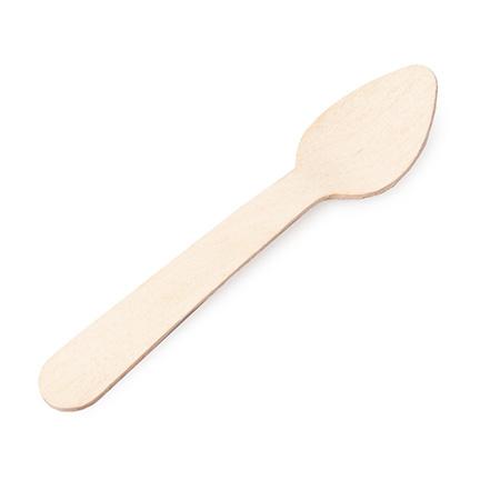 Compostable Wooden Tea Spoon 110mm - Wood