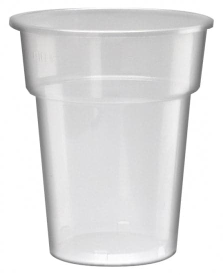 Clear Disposable Recyclable Plastic Half Pint Glass 284ml - Polypropylene UK CA Stamped to Rim