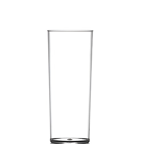 Clear Reusable Plastic Hi-Ball Glass 340ml - Crystal Polystyrene UKCA Stamped to Line