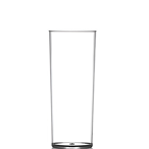 Clear Reusable Plastic Hi-ball Glass 340ml - Polycarbonate UKCA Stamped to Rim