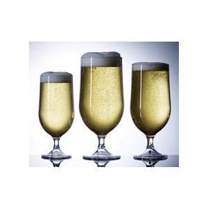 Clear Reusable Plastic Goblet Half Pint Glass 285ml  - Polycarbonate