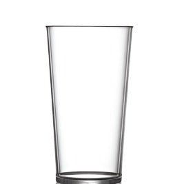 Clear Reusable Plastic Elite Premium Conical Pint Glass 568ml - Polycarbonate CE/CA Stamped to Rim