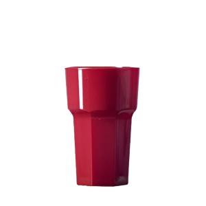 Red Reusable Plastic Half Pint Glass 284ml - Polycarbonate UKCA Stamped to Rim