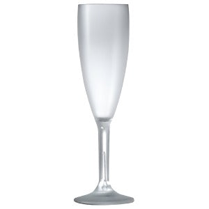 Frosted Reusable Plastic Champagne Flute 190ml - Polycarbonate