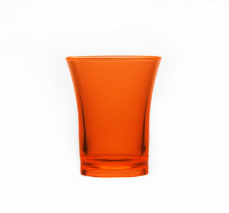 25ml Neon Reusable Plastic Shot Glass Box of 100 - Polystyrene UKCA Stamped to Rim