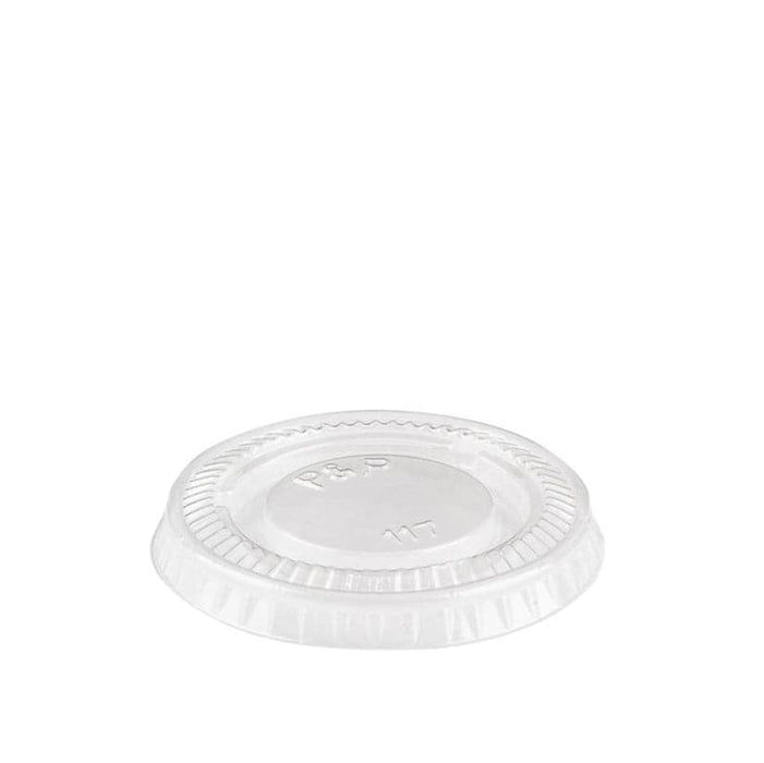 Clear Disposable Recyclable PET lid for 1oz Polypropylene Shot